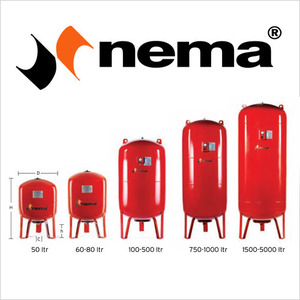 밀폐형팽창탱크 네마(NEMA)시리즈 압력탱크 16BAR 100리터~500리터 입형 NEX 브레더(블레더)방식